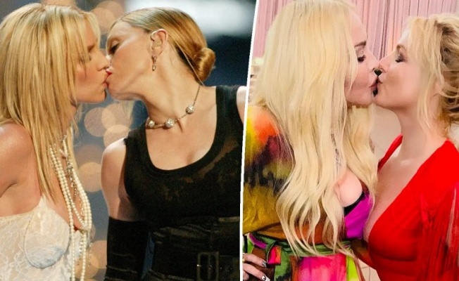 Britney Spears ve Madonna 20 yıl sonra yeniden öpüştü