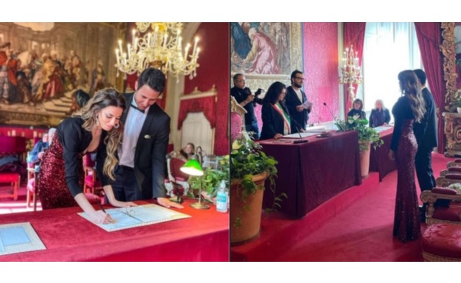 Ünlü oyuncu İtalyan Sevgilisiyle Kilise de evlendi